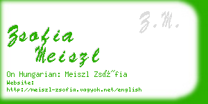 zsofia meiszl business card